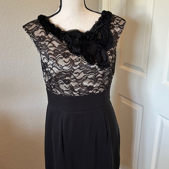 Connected Apparel Dress Special Occasion Black with Lace size 8. - Picture 2 of 15